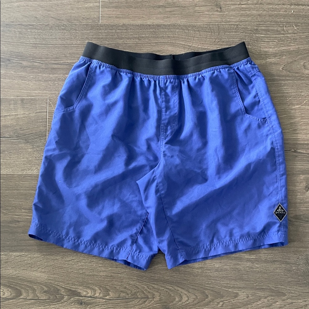 Men’s Prana Royal Blue Shorts w/ Black Waistband, Size Large